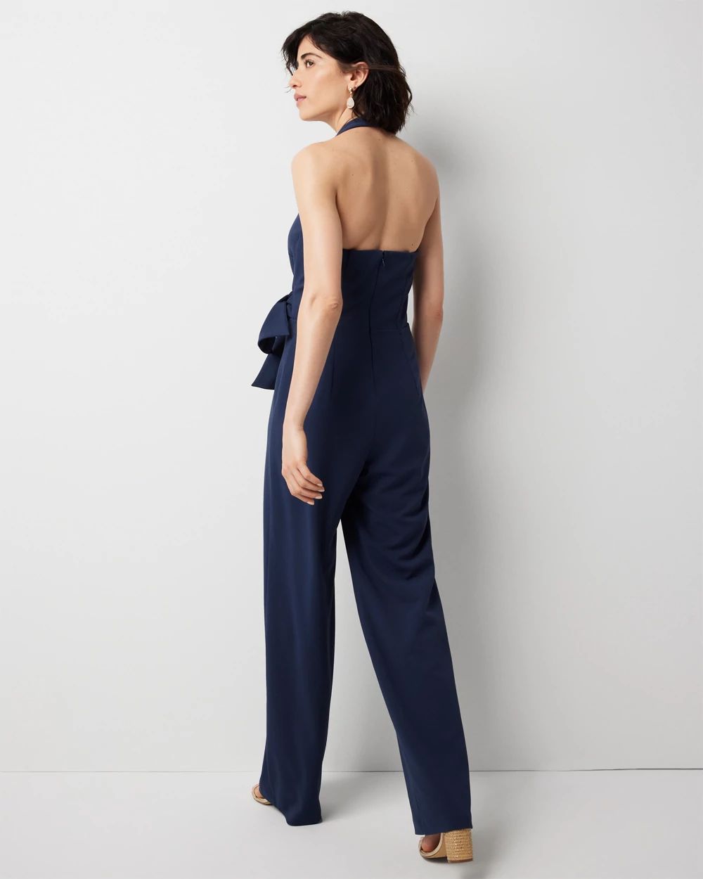 ⚫︎mk-1015 振袖　身丈165 裄丈68.5 1-7 Tie Waist Halter Jumpsuit | White House Black Market